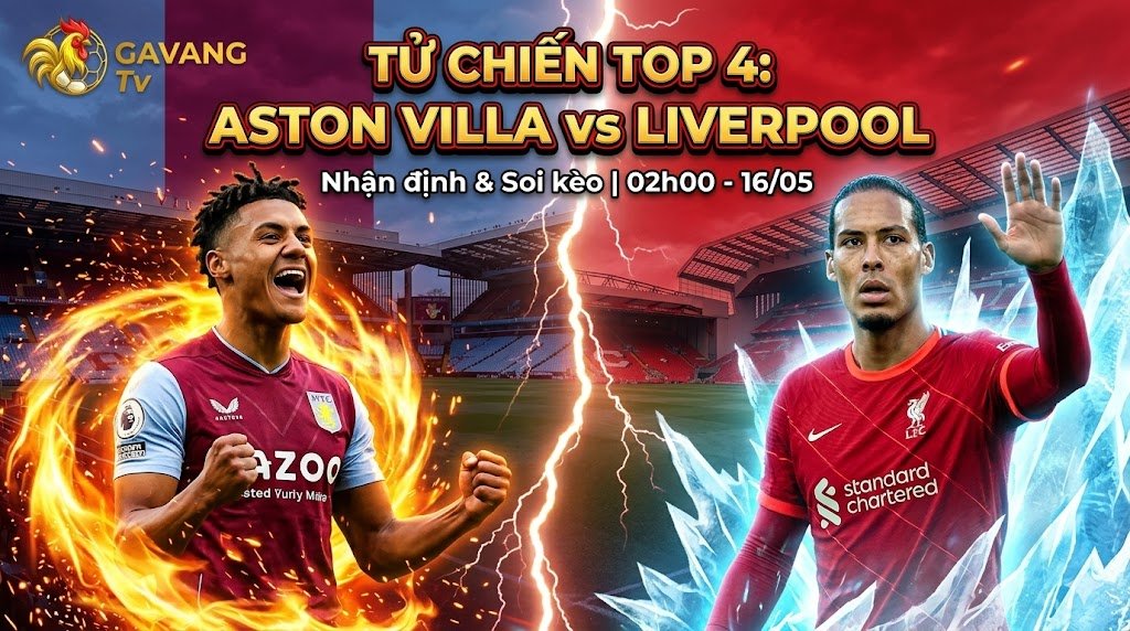 Nhận định và soi kèo trận đấu Aston Villa vs Liverpool vòng 37 Ngoại hạng Anh. Cuộc đối đầu rực lửa giữa Ollie Watkins và Virgil van Dijk.