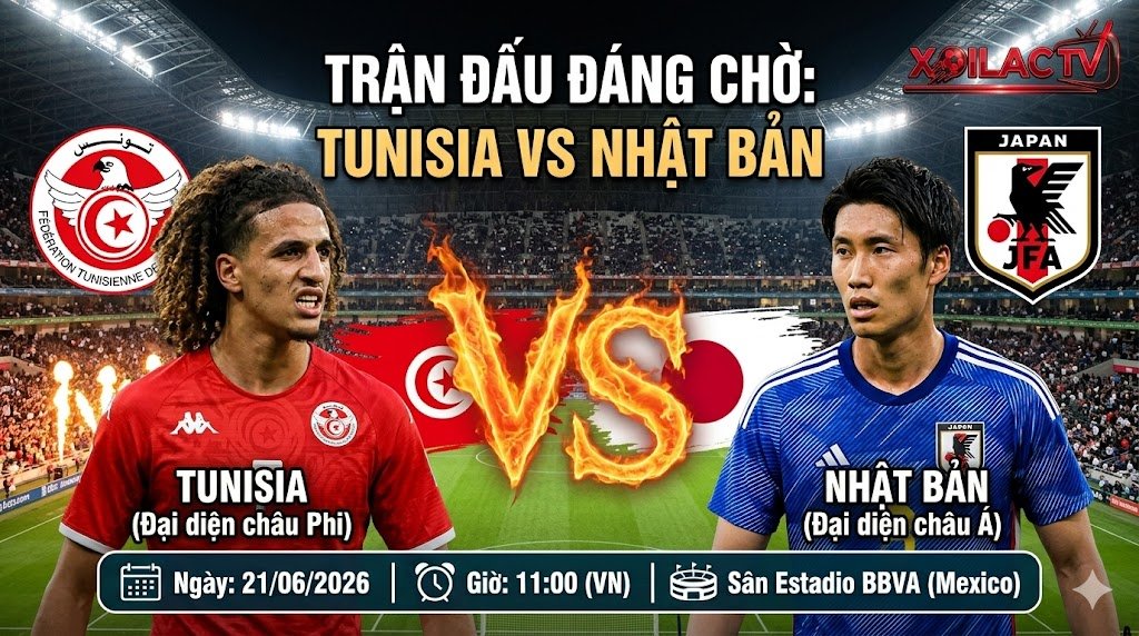 Nhận định, soi kèo Tunisia vs Nhật Bản bảng F World Cup 2026 chuẩn xác nhất từ chuyên gia Xoilac TV.