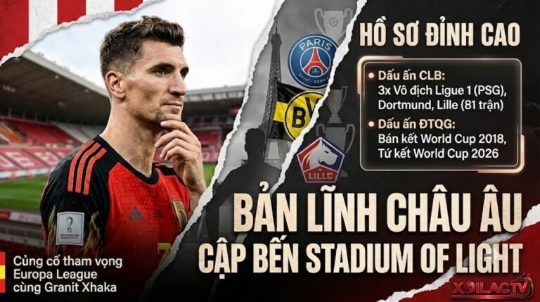 Chi tiết hồ sơ đỉnh cao và bề dày kinh nghiệm thi đấu của Thomas Meunier tại PSG, Dortmund và ĐTQG Bỉ - Nguồn Xoilac TV.
