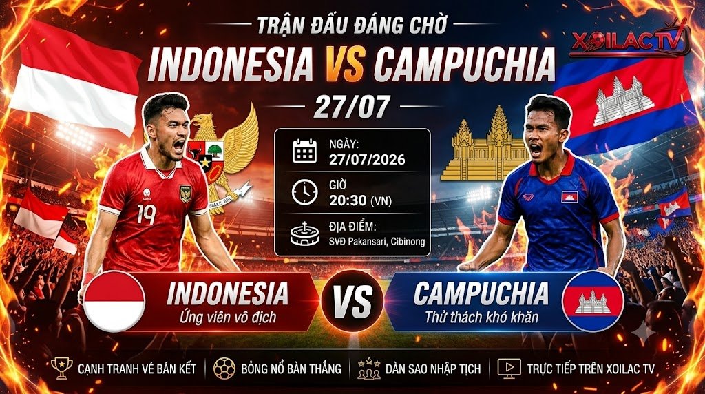 Tiền đạo Ragnar Oratmangoen ăn mừng sau khi ghi bàn mở tỷ số cho Indonesia trong trận đấu với Campuchia ở AFF Cup 2026 tại sân vận động Pakansari.